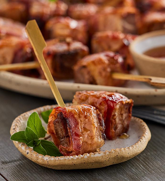Beef Short Rib and Bacon Skewers